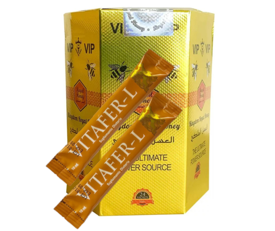 🐝🔥 Miel Royal Turca – Caja 24 Sobres de 24g + 2 Sobres Vitafer de Regalo 🔥🐝