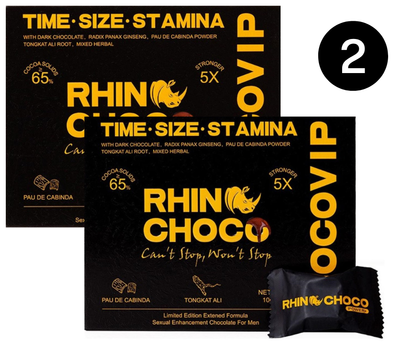 Pack 2 cajas Rhino Choco Power 12 piezas 10 gr - Envío incluido