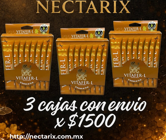 Paquete 3 cajas de 16 sobres 10ml