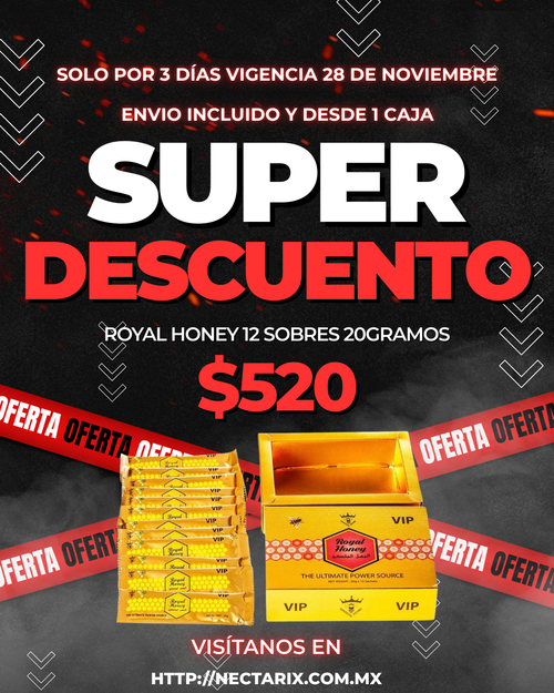 Miel Real 12 sobres 20gr PROMOCION