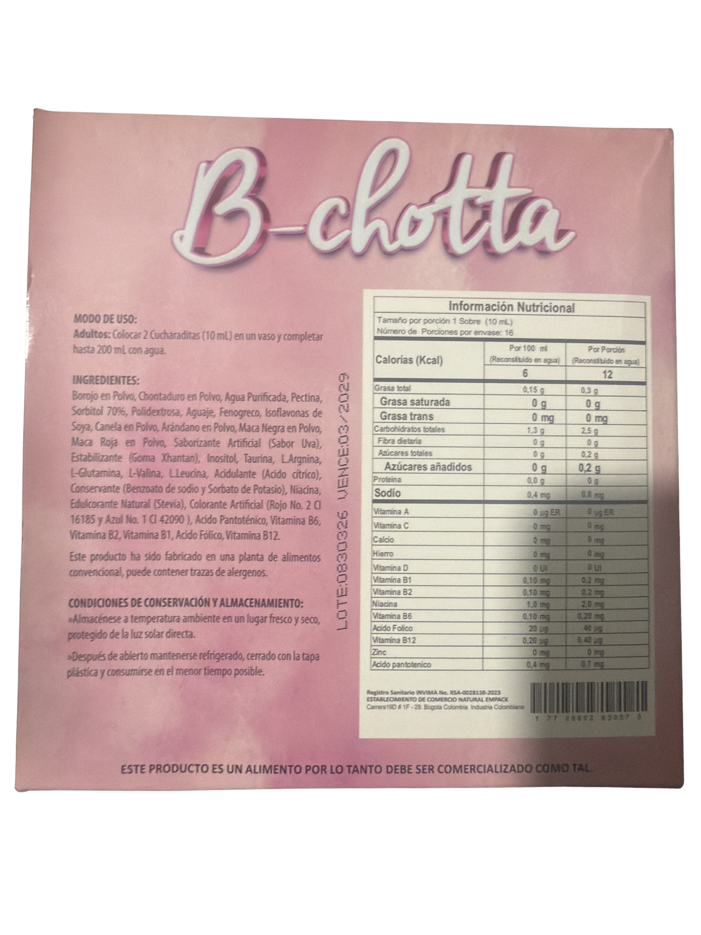 Bichota Sachets 10 Ml-multivitamínico 100% B-Chotta