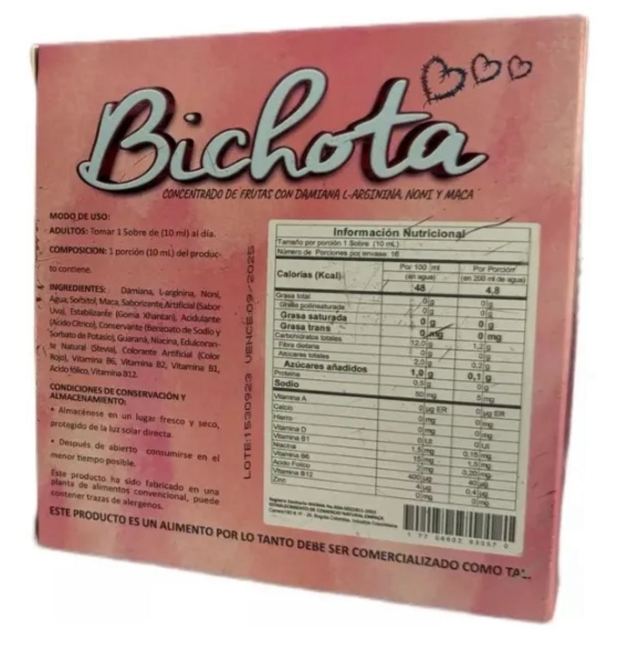 Bichota Sachets 10 Ml-multivitamínico 100% Original