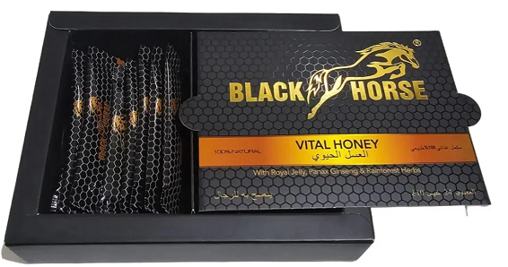 Caja 24 Sobres Miel Black Vital Honey Horse
