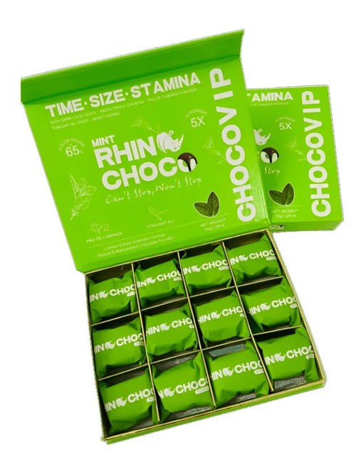 🦏🍫 Rhino Choco Power Menta – Caja 12 Piezas de 10g